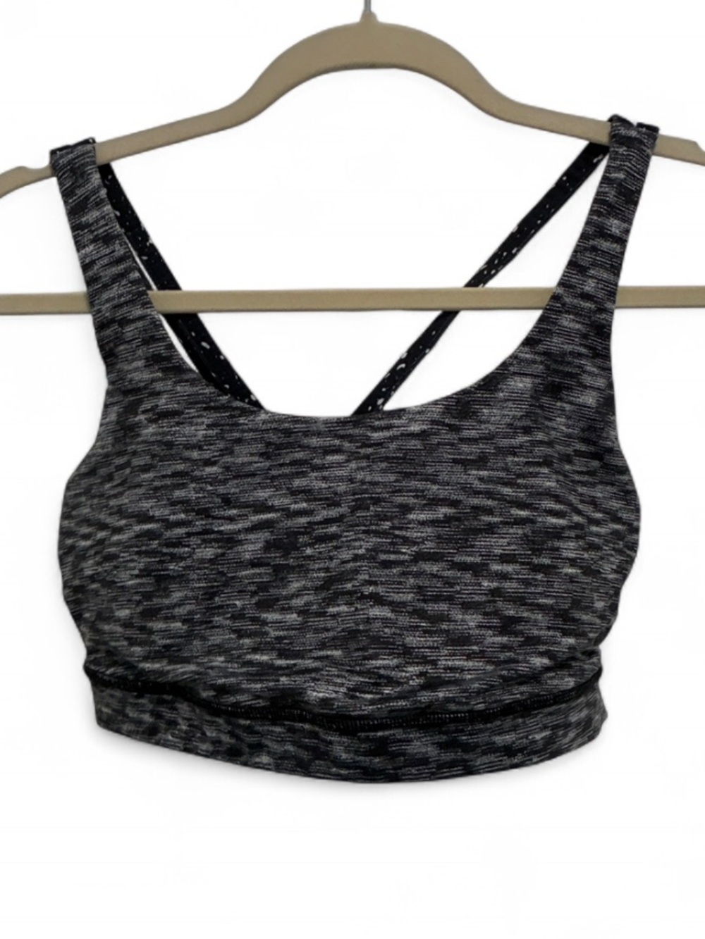 Lululemon Crisscross Straps Gray Heathered Padded Sports Bra